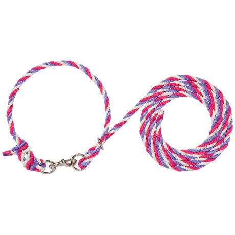 Livestock Adjustable Poly Neck Rope, White/Hot Pink/Lavender