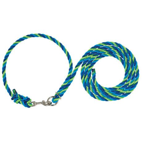 Livestock Adjustable Poly Neck Rope, Blue/Hurricane Blue/Lime Zest