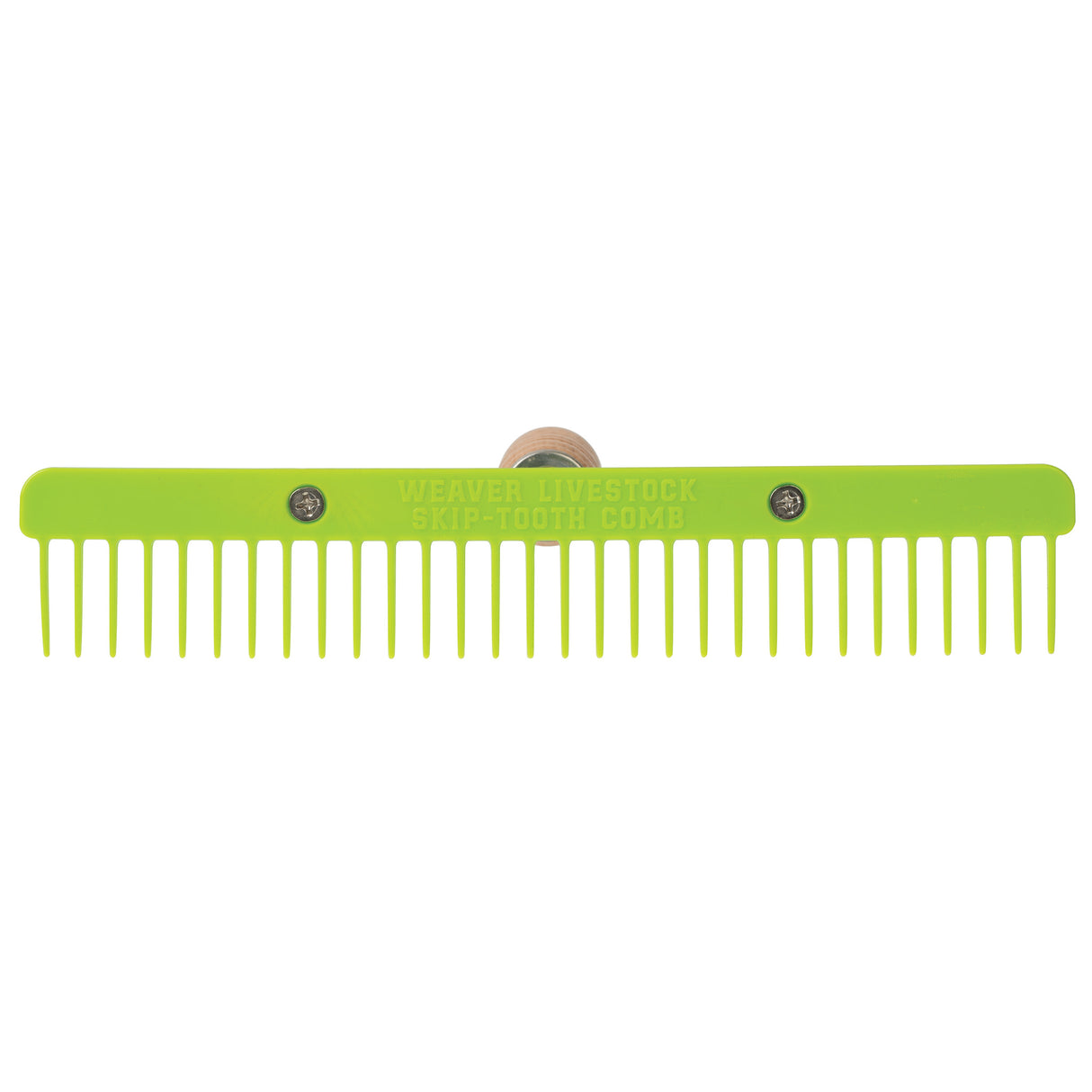 Plastic Skip Tooth Comb with Wood Handle