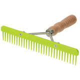 Plastic Skip Tooth Comb with Wood Handle