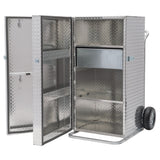 4' Dolly Two-Door Dolly Showbox, Aluminum inside view