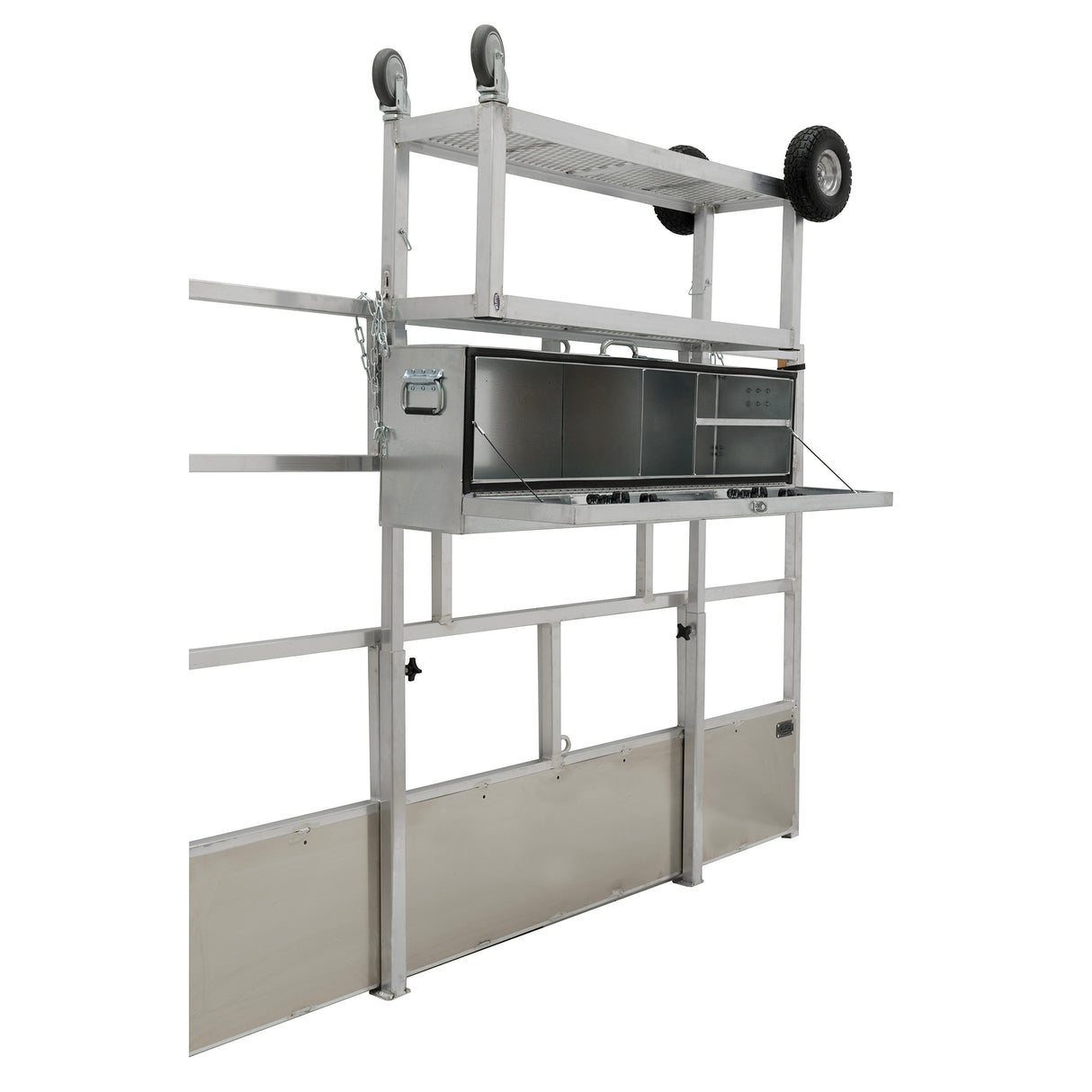 Ready-to-Roll Showbox Hanger, hanging, open