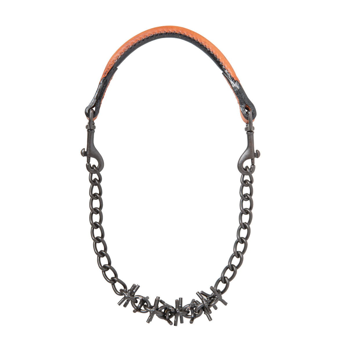 Oil Rubbed Pronged Chain Goat Collar