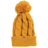 Knit Beanie with Pom, Yellow