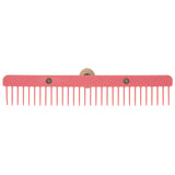 Plastic Skip Tooth Comb with Wood Handle, Rose