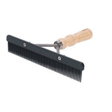 Plastic Show Comb, Wood Handle, Black