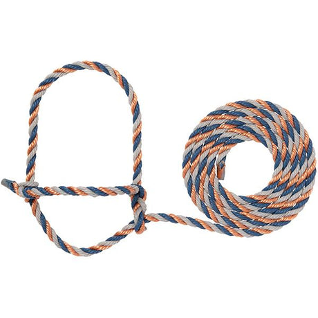 Cattle Rope Halter, Navy/Gray/Copper